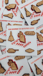 "KING GEEDORAH" WOODEN PIN SET