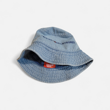 Load image into Gallery viewer, "HELLAFIGURES" DENIM BUCKET HAT
