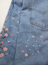 Load image into Gallery viewer, "CHERRY BLOSSOM" JEAN SHORTS