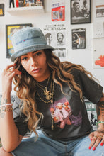 Load image into Gallery viewer, "HELLAFIGURES" DENIM BUCKET HAT
