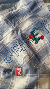 "GRIMEY" 1 OF 1 BLUE FLANNEL
