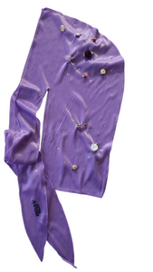 "FLORAL" PURPLE 1 OF 1 DURAG