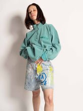 Load image into Gallery viewer, &quot;PEACE&quot; 1 OF 1 DENIM SHORTS