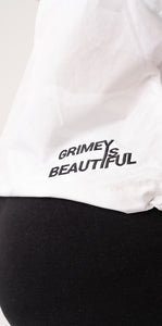 "GRIMEY IS BEAUTIFUL" CROPPED WINDBREAKER JACKET