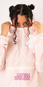 "GRIMEY IS BEAUTIFUL" CROPPED WINDBREAKER JACKET
