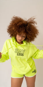 "SAYLESS" NEON PULLOVER HOODIE