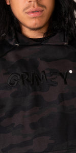 "GRIMEY" BLACK CAMOUFLAGE HOODIE