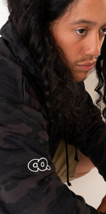 "GRIMEY" BLACK CAMOUFLAGE HOODIE