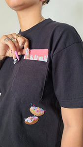 "AMERICA RUNS ON CRIME" POCKET TEE