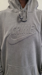"DIDN'T DO IT" CRIME EMBOSSED HOODIE