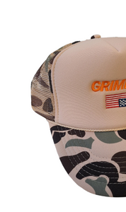 "GRIMEY USA" CAMO TRUCKER