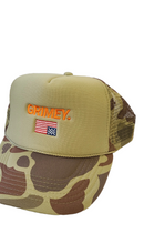 Load image into Gallery viewer, &quot;GRIMEY USA&quot; CAMO TRUCKER